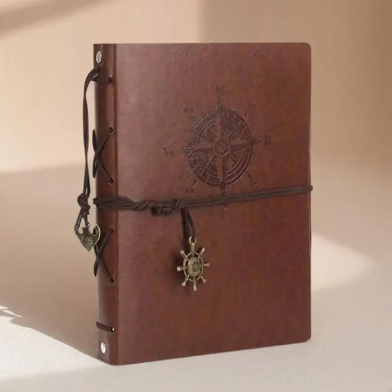 Vintage Leather Cover Notebook, A6 Portable Tearable Notebook, Multi-purpose Business Office Learning Writing Experience Diary Book, Soft Cover Notebook, Journal Notebook, Note Taking Notebook, Blank Journal, Aesthetic Notebook
