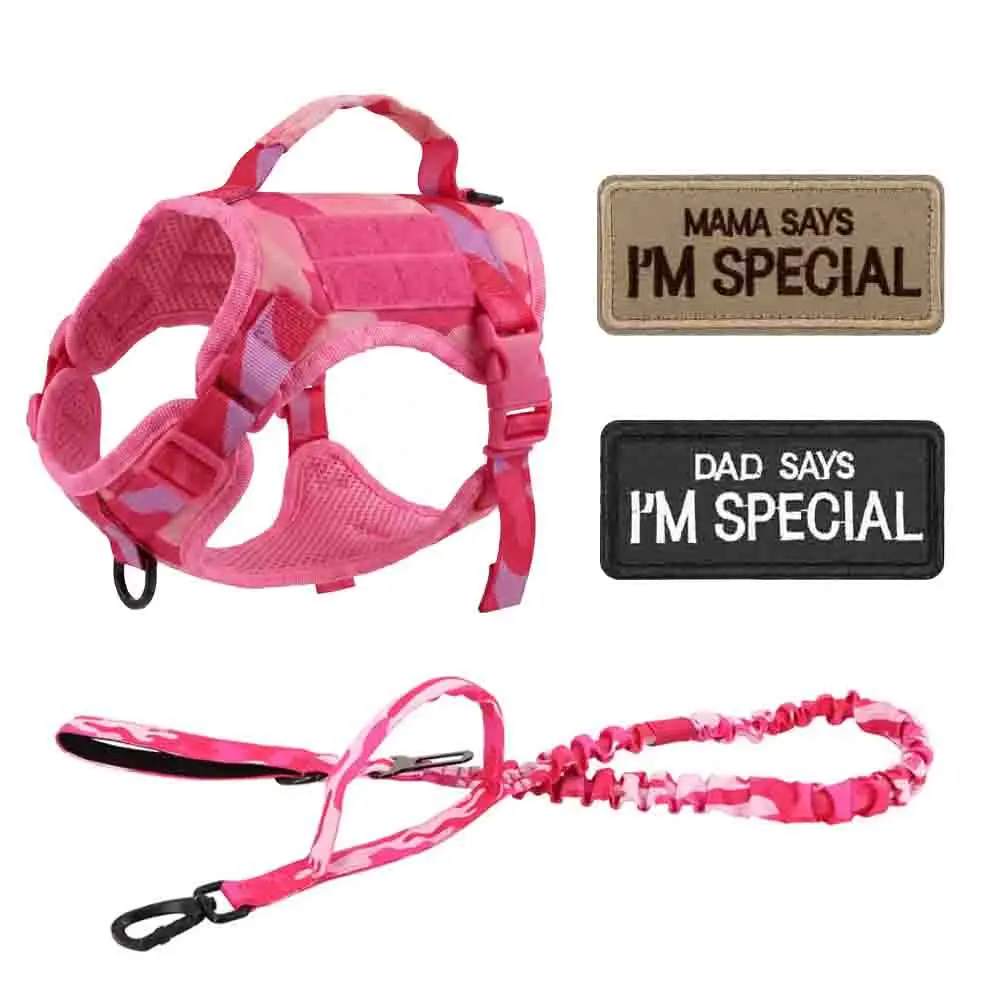 Pink camouflage Harness and Leash set