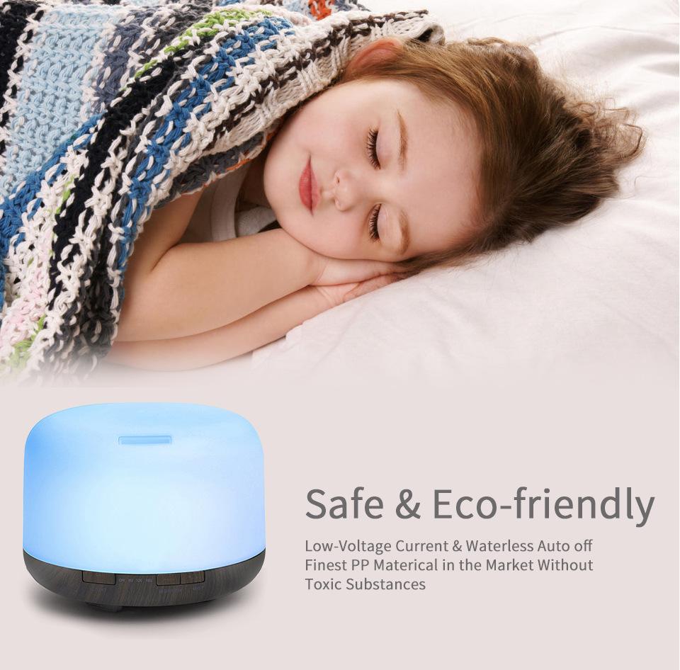 Ultrasonic Air Humidifier Muji Style USB Home Aromatherapy Machine Essential Oil Lamp Silent Bedroom Small Model 500ML Compact Design