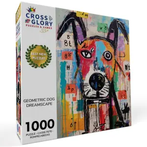 Dog Puzzle – Geometric Dog Dreamscape – 1000 Piece Jigsaw Puzzle
