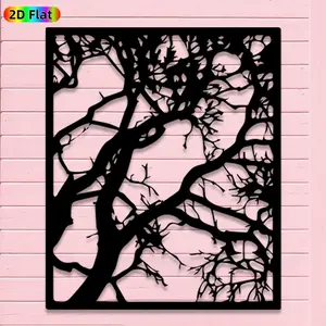 1pc Avant-Garde Tree Metal Wall Art, Avant-Garde Tree Statue Mural, Iron Craft, Perfect for Living Room, Lounge, Outdoor Space Decor, Artistic Metalwork, Intricate Craftsmanship, New Year Decor, Ideal Gift for Trend Seekers