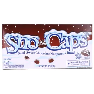 Sno Caps Theater Box | Semi-Sweet Chocolate Nonpareils Candy 3.1oz