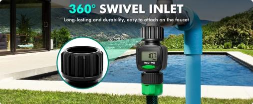 RESTMO Water Flow Meter, High Measure Accuracy, Measure Gallon/Liter Consumption and Flow Rate for Outdoor Garden Hose Watering, RV Water Tank Filling, Lawn Sprinkler and Nozzle Sprayer RESTMO Water Flow Meter, High Measure Accuracy, Measure Gallon/Liter Consumption and Flow Rate for Outdoor Garden Hose Watering, RV Water Tank Filling, Lawn Sprinkler and Nozzle Sprayer