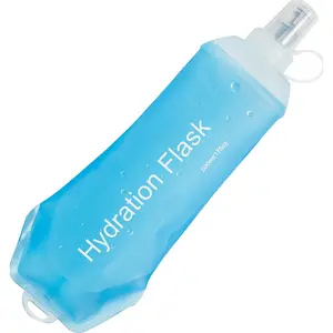 Soft TPU Foldable Hydration Flask 500ml Collapsible Water Bottle with Bite Valve for Running Cycling Hiking and Outdoor Activities
