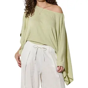 Sage One Shoulder Draped Top