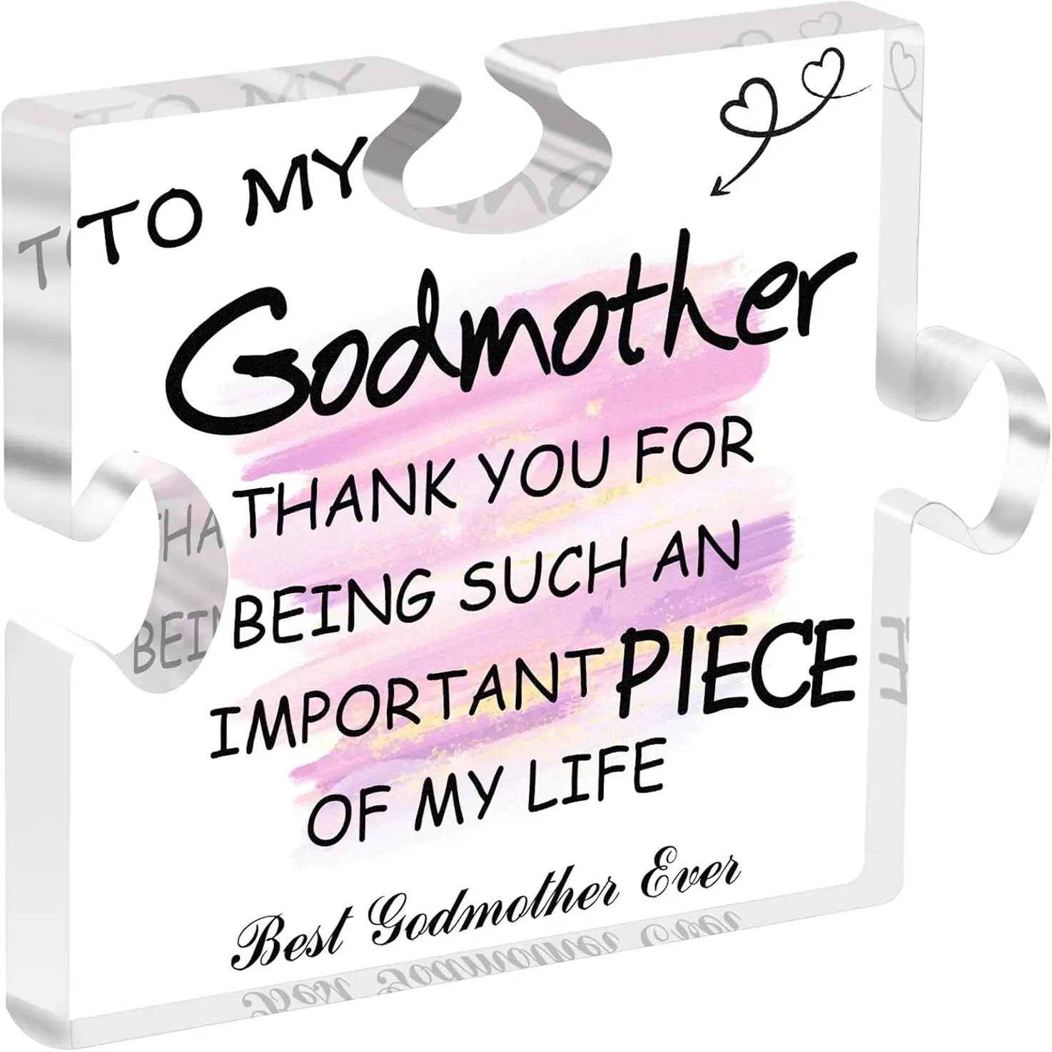 Godmother Gift from Godchild - Best Godmother Ever Gift - God Mother Proposal Christmas Mothers Day Birthday Plaque