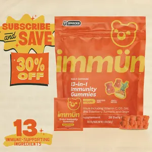 Immün 13-in-1 Immunity Gummies (Sour Pineapple): Daily immune defense supplement with 13 clinically studied ingredients: Vitamin C, D3, Zinc, Ashwagandha KSM-66, Elderberry, Prebiotics, Adaptogens, Gluten Free, Vegan, Third Party Tested