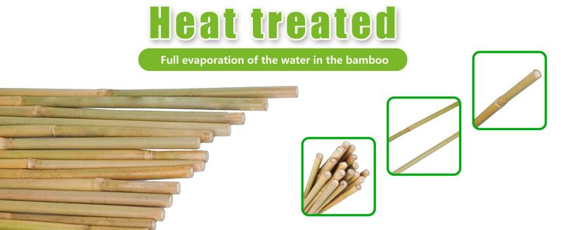 2FT-6FT Natural Bamboo Plant Stakes, Garden Support for Tomatoes & Flowers