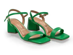 Vizzano Block Heel Sandal - Women's Comfort Walking Shoes in Black, Yellow, Green, Beige & Light Beige - Summer Footwear for Girls - Bridal, Active Elegant Casual