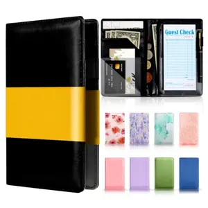 Server Book for Waitress – Black Serving Book with Zipper Pockets