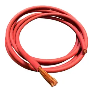 #6 AWG Industrial SAE J1127 Welding Cable High-Quality Durability for Heavy-Duty Applications 600V Copper OFE Low-Smoke Halogen-Free EPDM RED