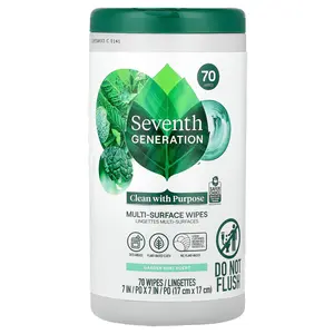 Seventh Generation Multi-Surface Wipes, Garden Mint , 70 Wipes