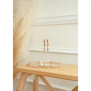 Sahara Hammered Brass Dangling Earrings