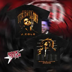 [ Rock Star ] J. Cole Graphic T-Shirt, Inspired Pop Album Design, Oversized Streetwear Unisex Cotton Tee, Trendy TikTok Outfit, Music Fan Merch Gift