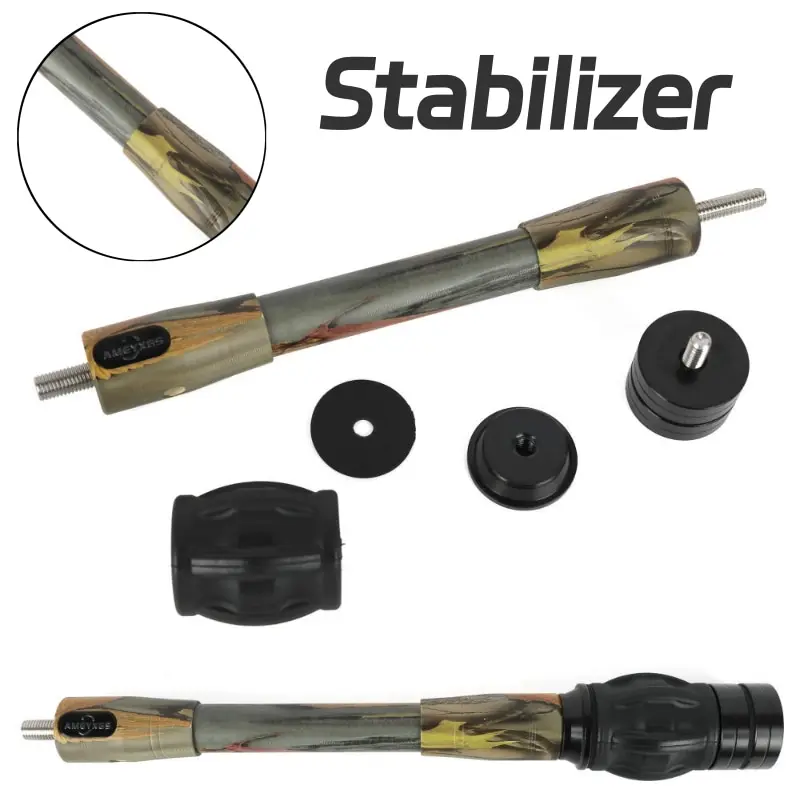 1pc Camouflage Universal Thread Interface Archery Accessory for Composite Bows - 23.9cm, 314.2g, Easy Disassembly, Adjustable Counterweight, Enhances Stability and Performance, Fits Different Pull Pounds, Practical for Archery Enthusiasts