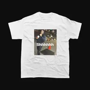 Lucki Shhhhhh Graphic Tee Meme Rapper Shirt Humorous Adult Gift
