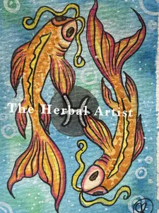 Watercolor Zodiac Pisces Art Print