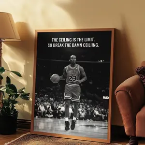 Michael Jordan Motivational Poster, Bulls, Gym Decor