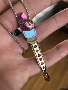 The Tiny Mad Cat Necklace Pendant fancy coffee stir good luck pendant charm for kitchen