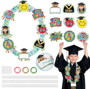 Candy Leis for Graduation 2026 - Graduation Leis 2026 Candy Lei Tubing Graduations Lei Accessories Candies Lei Making Kit Supplies with Ribbon DIY Leis Kindergarten Graduate Party Gift