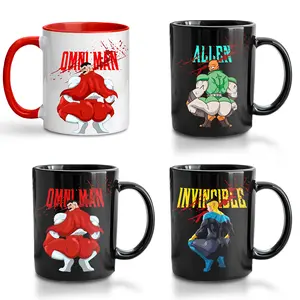 Thiccomniman Invincible War Themed Mug Mark’s Universe Variant Art Coffee Mug Allen Thragg Omni Man Think Mark Think Multiverse Battle Comic Style Cup Gift for Teens