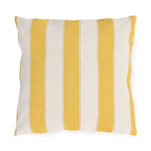 Cabana Yellow Stripe Poolside Resort Pillow | Outdoor Pillows | Coastal Patio Cushion