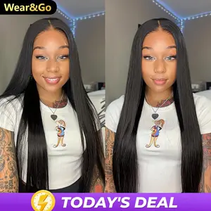 [Exclusive Deal] OQ HAIR Straight Wear Go Glueless Wig Pre Cut 7x5 HD Lace Closure Human Hair Wigs Pre Plucked Natural Hairline