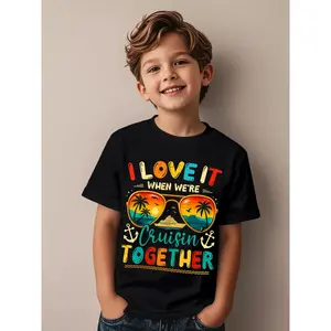Cruise Squad 2026 Outfits Friends Family Couples Matching Novelty Aesthetic Graphic Kid T-Shirt Casual Kid T Shirts Streetwear Tees Tops for Kid
