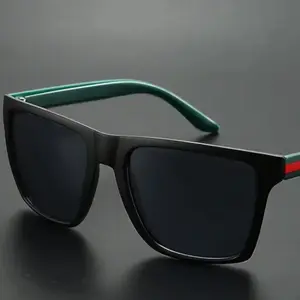 Designer Retro Fashion Shades with Red & Green Stripes