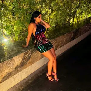 Prismatic Reflections mini dress