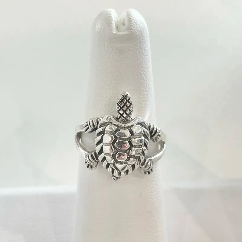 Sterling Silver 925 Turtle Ring Jewelry
