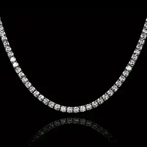 Sterling Silver VVS Moissanite Tennis Chain (Passes Diamond Tester!!)