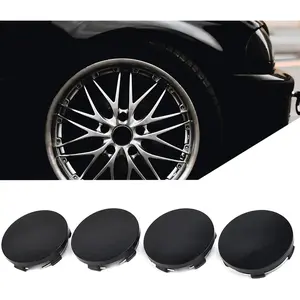 Car Wheel Center Caps Cover Kit Outer 58mm 2.28 inches Inner 54mm 2.12 inches Snap-in Universal Plastic Wheel Hub Covers Decor Kit Cars Rims Center Hub Cover Caps Accessories, 4PCS Black