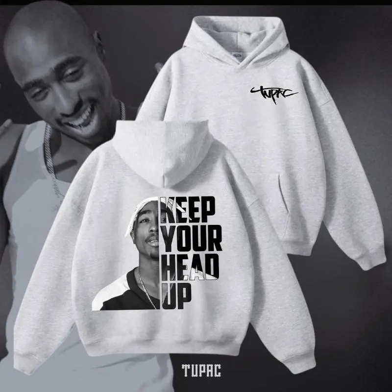 TuPac Hoodie, 2Pac Shirt, Retro Album Style Streetwear, Vintage Hip Hop Graphic Style Top Cotton