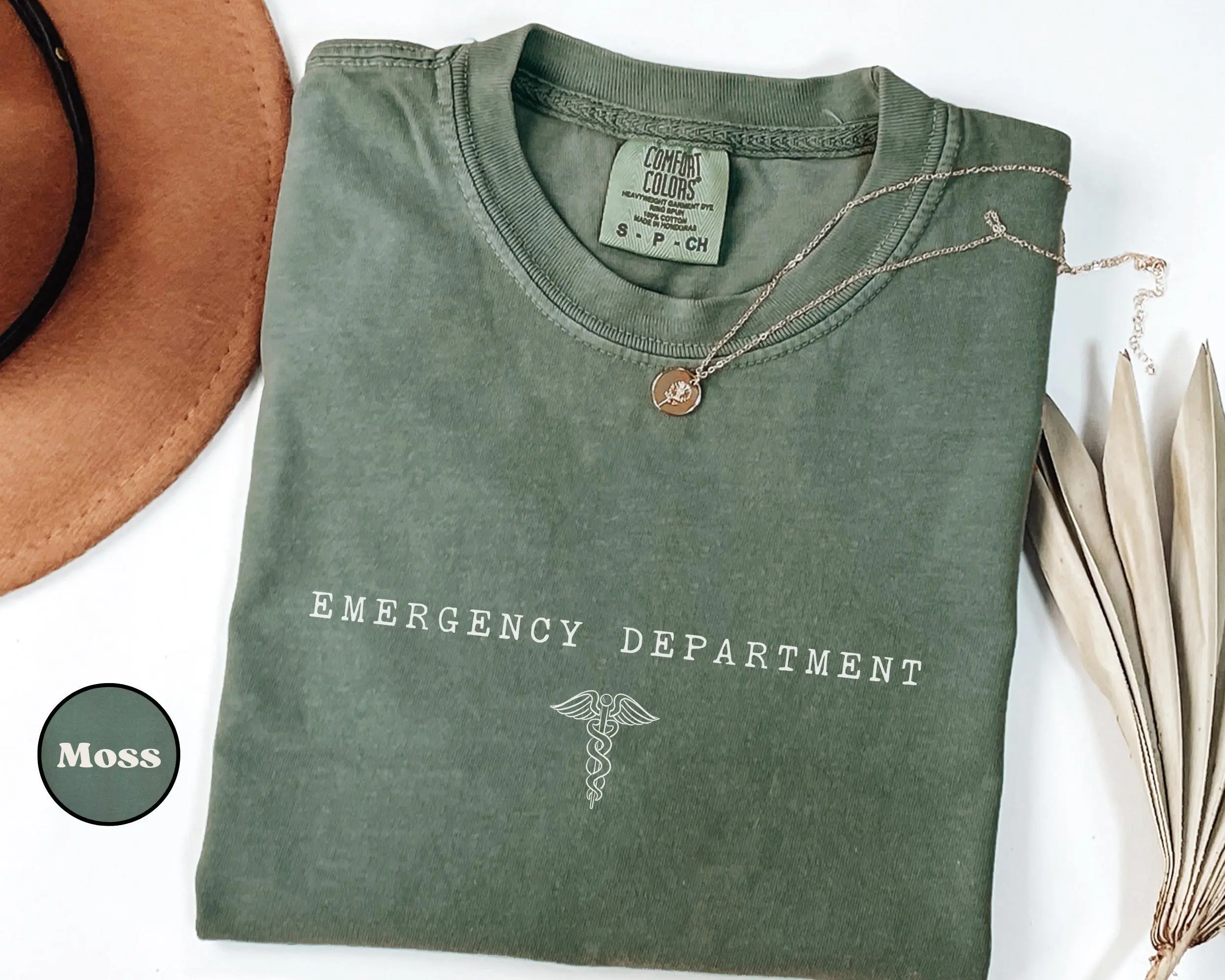 Comfort Colors® Emergency Department T-shirt, ER Nurse Tee, Hospital Shirt, Emergency Nurse Gift, ER Department Sweatshirt Top Womenswear Fabric Fit