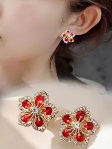 2pairs Women's Fashion Earrings Set, High Quality Earrings, Flower Zirconia Studs, Elegant Trendy Jewellery Accessories for Women, Perfect Gift Idea