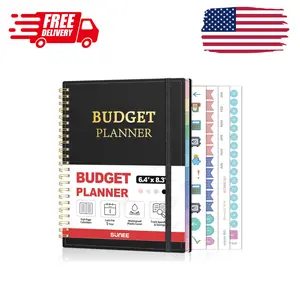 Budget Planner, Monthly Budget Book with Expense Tracker Notebook, A5(6.4" x 8.3"), Black