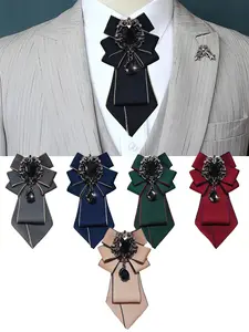 Handmade Solid Color Sparkling Diamond Tie, Casual Elegant Tie, Party Essential for Business, Suits, and Daily Life, All Seasons Use