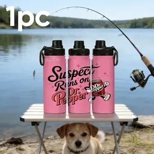 1pc 20oz Stainless Steel Insulated Cup, Large Capacity Portable Water Bottle, Food Grade 304 Stainless Steel, BPA Free, Durable, Unisex