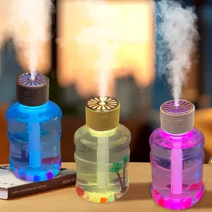 500ML Mini Humidifier, USB Powered Air Humidifier with Colorful Light, Desktop Air Humidifier for Home Office Car Use