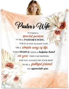 Pastors Wife Gifts, Pastor Wife Appreciation Gifts, Gift for Pastor Wife, Christmas Birthday Gifts for Pastors Wife Blanket 60"X50", Thank You Gifts for Pastor's Wife, Gifts for First Lady