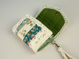 Floral Fabric Wallet, Vintage Envelope Wallet, Card Holder, Handmade Patchwork Quilted Wallet, Gift For Her, 100% Handmade cash wallet