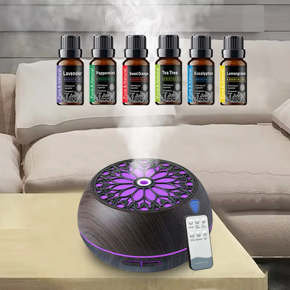 550ml Smart Diffuser with 6 Oils App Remote, Custom Timer & RGB Lighting for Modern Home Decor air purifier essential oil aroma diffuser d is ff use