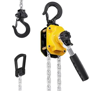 Manual Lever Hoist Chain Block Heavy Duty Hand Chain Hoist with Brake for Warehouse Construction Yellow & Black