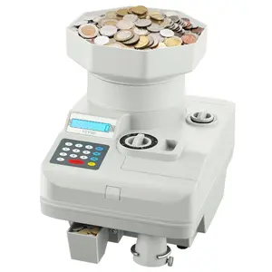 VEVOR Coin Counter, Professional Coin Sorter with LED Display Holds up to 11000 Coins, Automatic Coin Sorter and Wrapper Machine for All Coins, Suitable for International Coins and Tokens