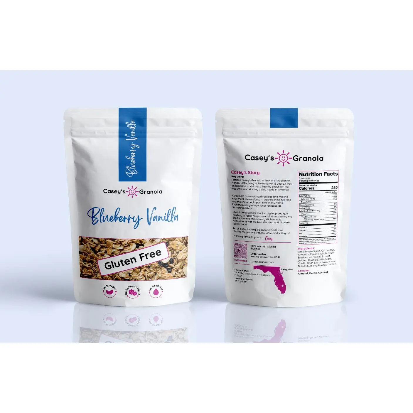 Blueberry Vanilla Granola, Gluten Free, MEDIUM Blueberry Vanilla Granola, Gluten Free, MEDIUM
