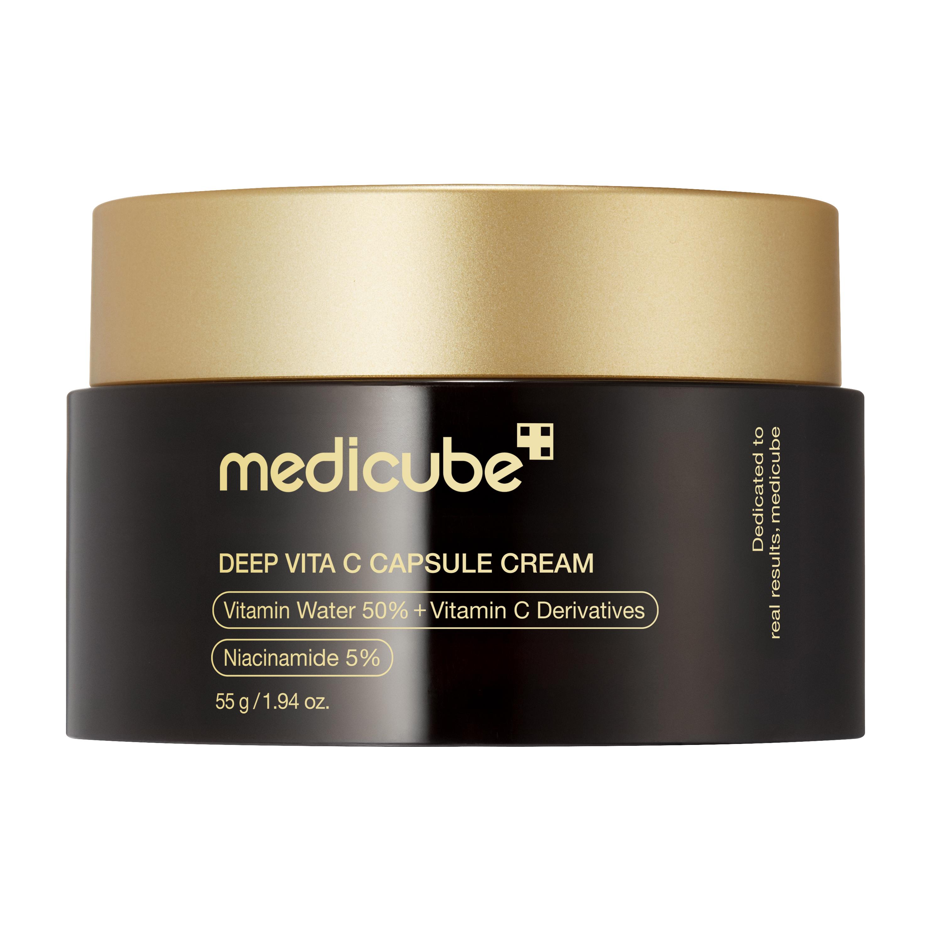 [medicube] Deep Vita C Capsule Cream Golden Boba Cream Vitamin Capsule Uneven Skin Tone Glowy Skin Customizable Ski