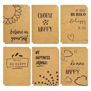 Paper Junkie Bulk Notebooks A6 Mini College-Ruled - 4 x 5.75 In, Brown , 12 Pack, 80 Pages - Portable & Lightweight Travel Journals for  & Party Favors for Teens