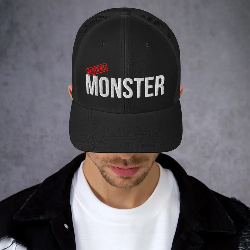 Certified MONSTER Trucker Cap - Original Design with Comfortable Fit and Versatile Use