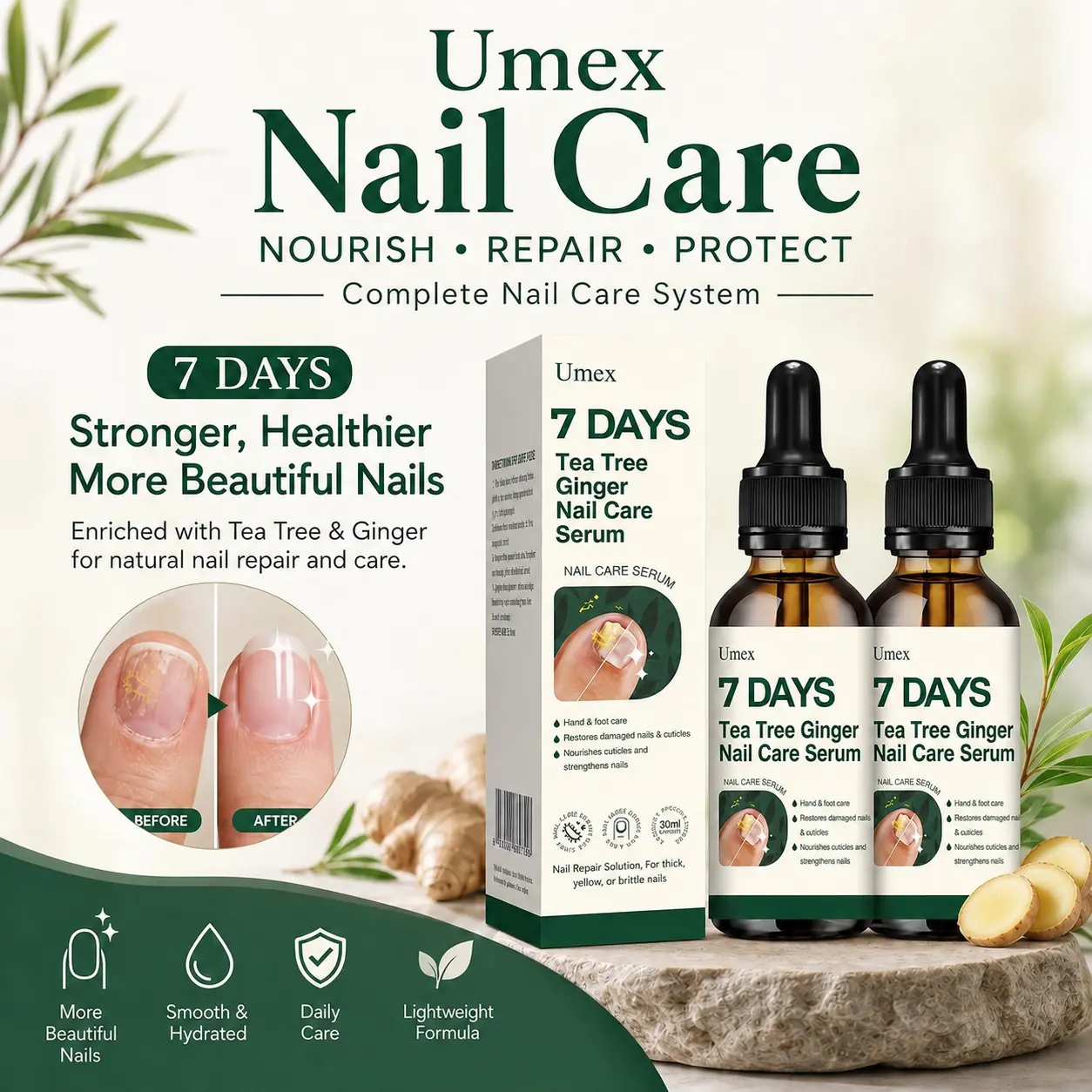 【2 Bottles 】Special Effect Toenail Care Solution, Extra Strength Nail Serum, Triple Action Formula for Damaged Nails Care & Healthy Looking Nails